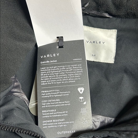 Varley Granville Black Puffer Jacket Medium Revolve Anthro Ski Winter - Picture 10 of 11